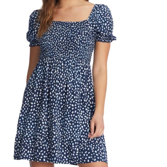 ROXY • Hello Petal Smocked Mini Dress - Picture 1 of 9